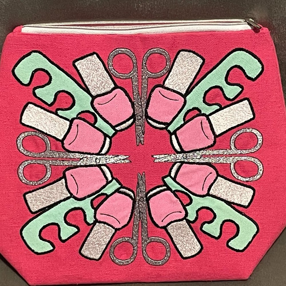 Emma Lomax London Large Size Pink Cosmetic Travel Bag